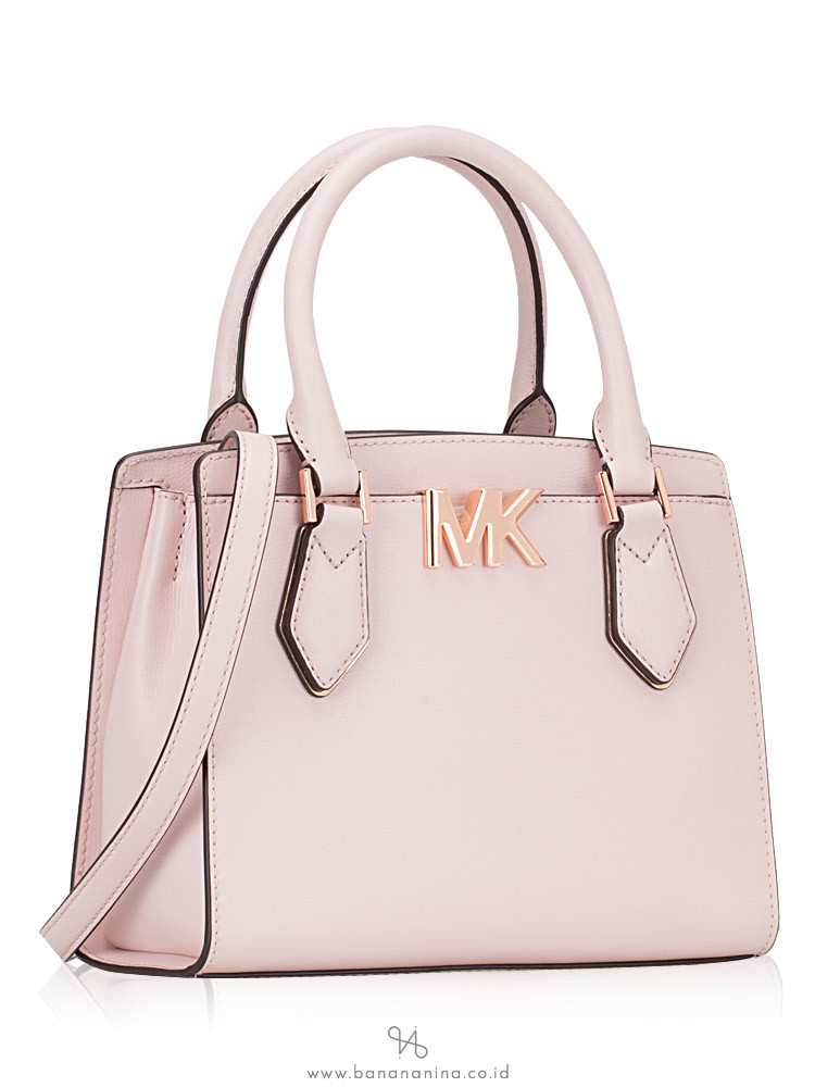 MICHAEL KORS Mott Leather Medium Messenger Powder Blush