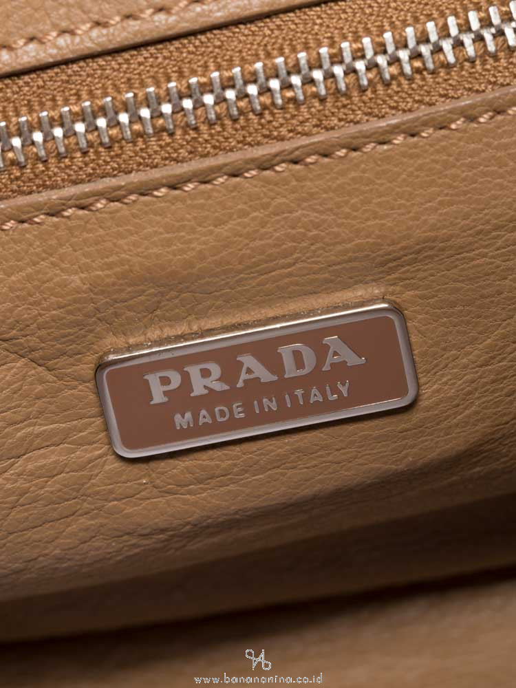 PRADA BR0093 Daino Box Mini Shoulder Bag Sabbia