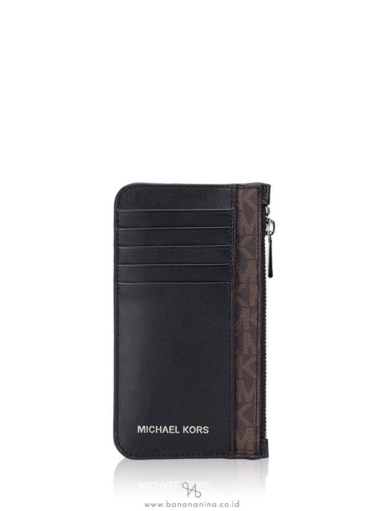 MICHAEL KORS Signature Gifting Long Zip Wallet Brown Black