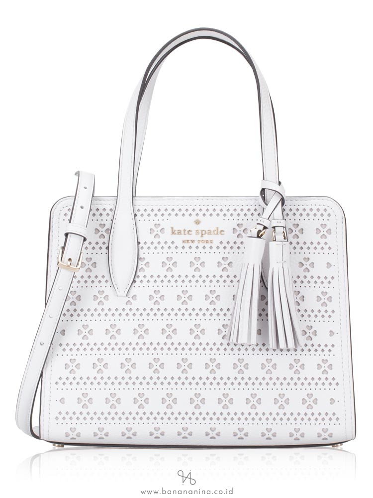 KATE SPADE Rowe Perf Small Top Zip Satchel Whitedove