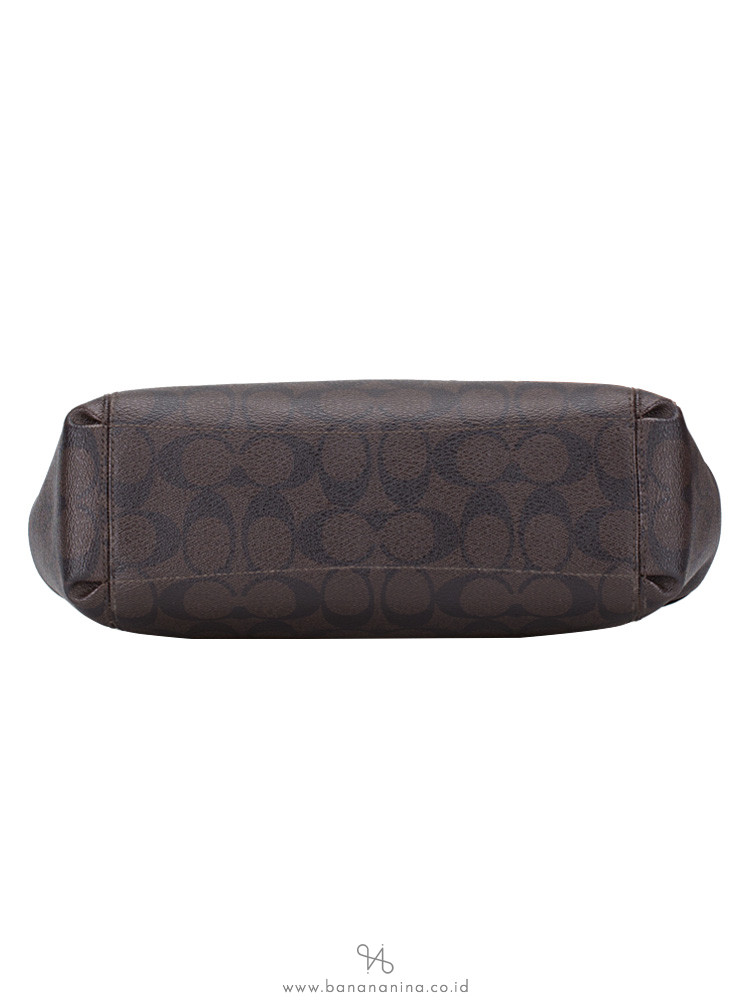 COACH 26139 Signature Mini Brooke Carryall Brown Black