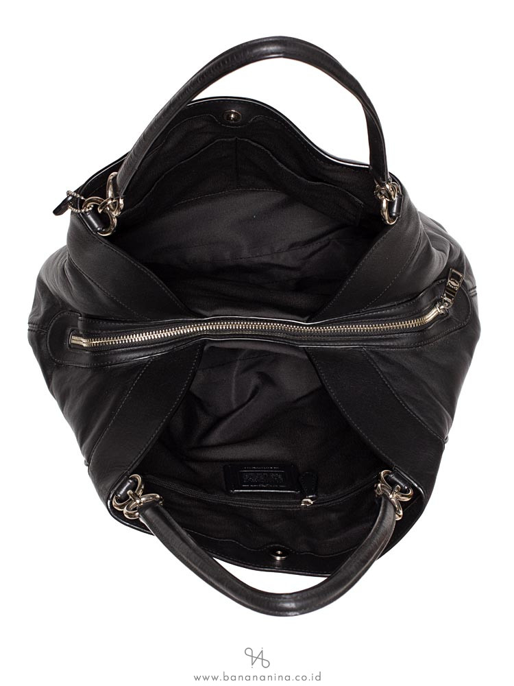 COACH 27579 Outline Signature Lexy Shoulder Bag Black Smoke