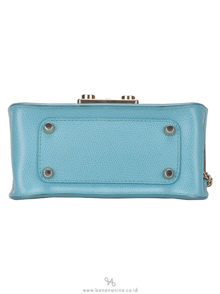 FURLA Metropolis Chain Shoulder Bag Baby Blue