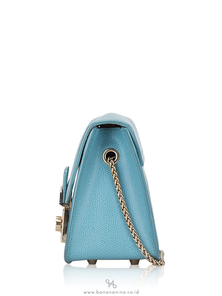 FURLA Metropolis Chain Shoulder Bag Baby Blue