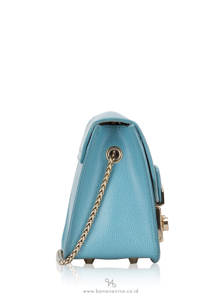 FURLA Metropolis Chain Shoulder Bag Baby Blue