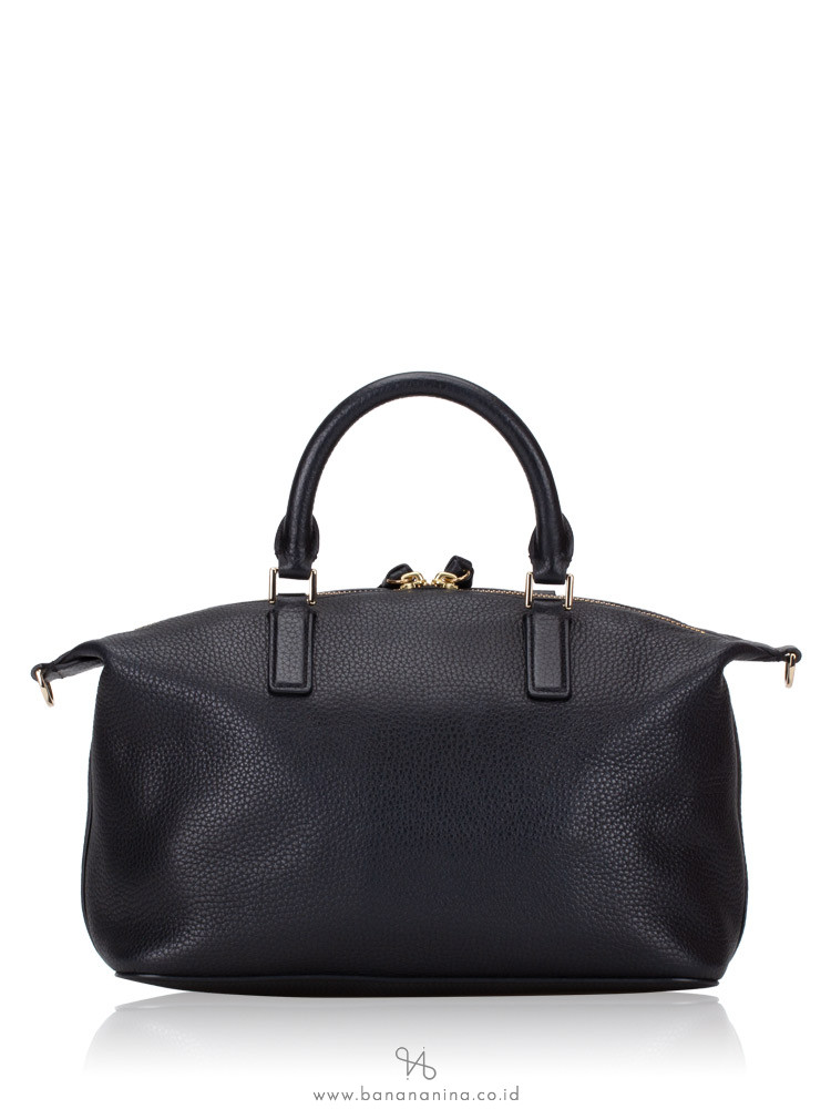 TORY BURCH Brody Leather Small Slouchy Satchel Black
