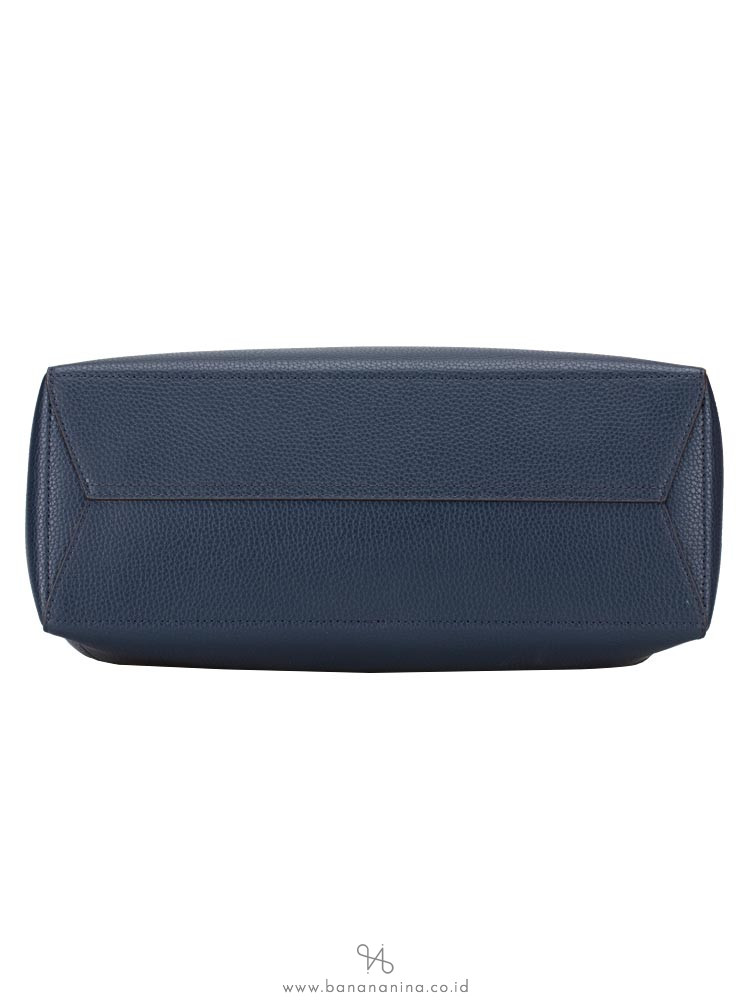 MICHAEL KORS Kimberly Large EW Leather Satchel Navy