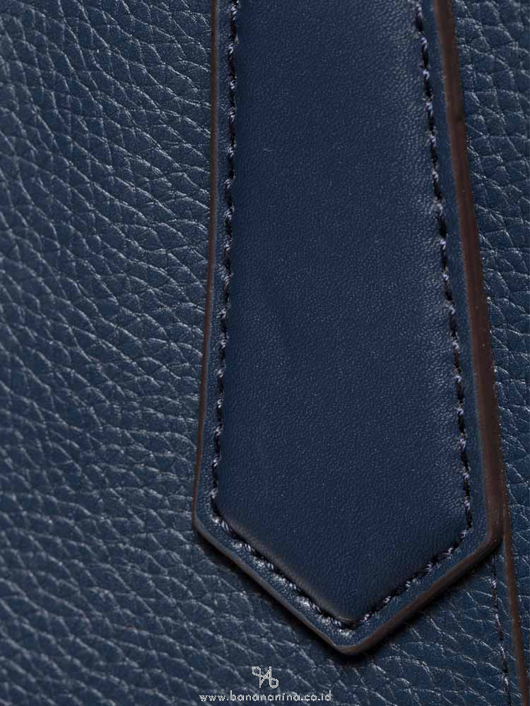 MICHAEL KORS Kimberly Large EW Leather Satchel Navy