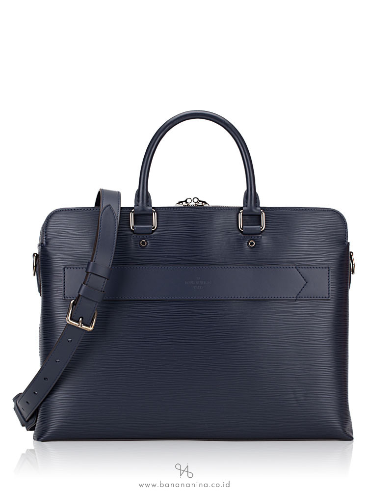 LOUIS VUITTON Epi Brooks Briefcase Navy