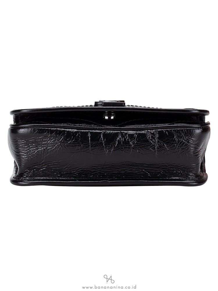 YSL Monogram Niki Chain Wallet Black
