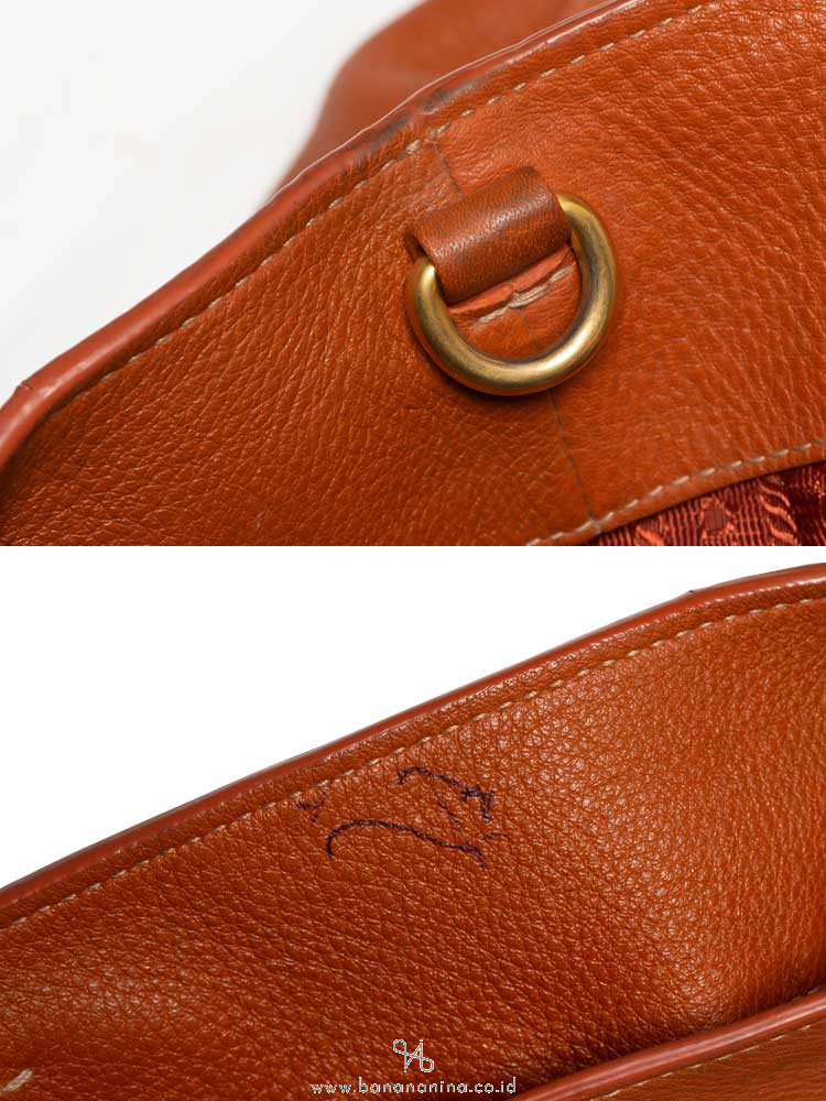 PRADA BN1713 Vitello Daino Tote Palissandro