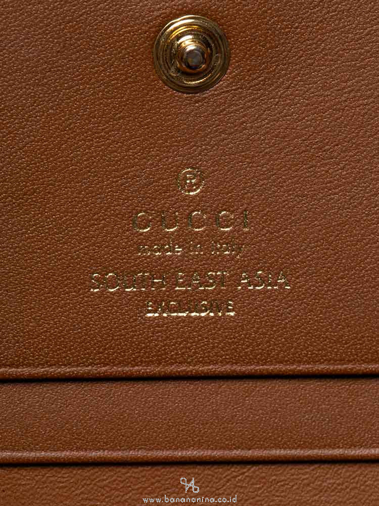 GUCCI GG Supreme Bird Embroidered Bifold Card Holder