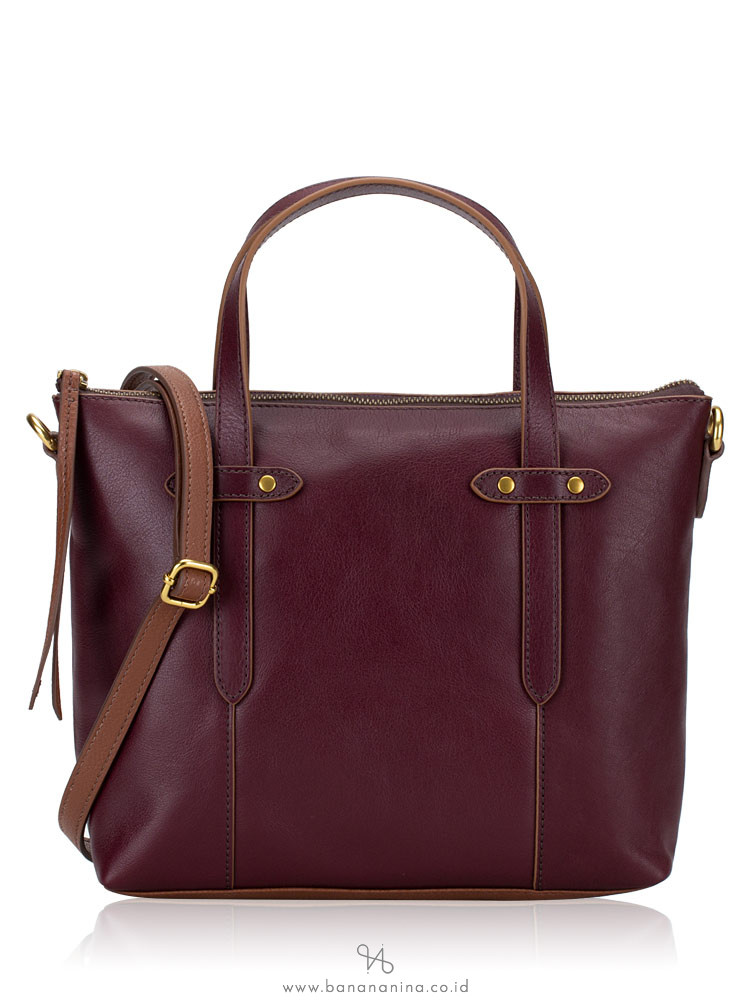 FOSSIL SHB1980503 Felicity Leather Satchel Fig