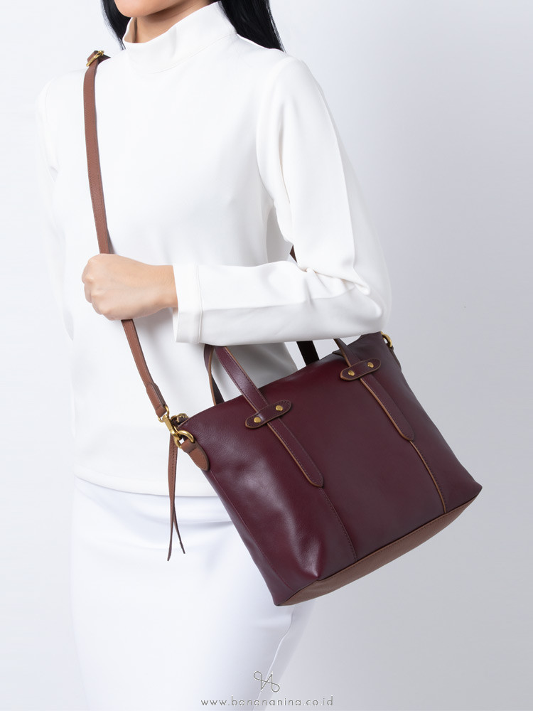 FOSSIL SHB1980503 Felicity Leather Satchel Fig