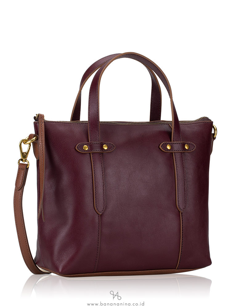 FOSSIL SHB1980503 Felicity Leather Satchel Fig