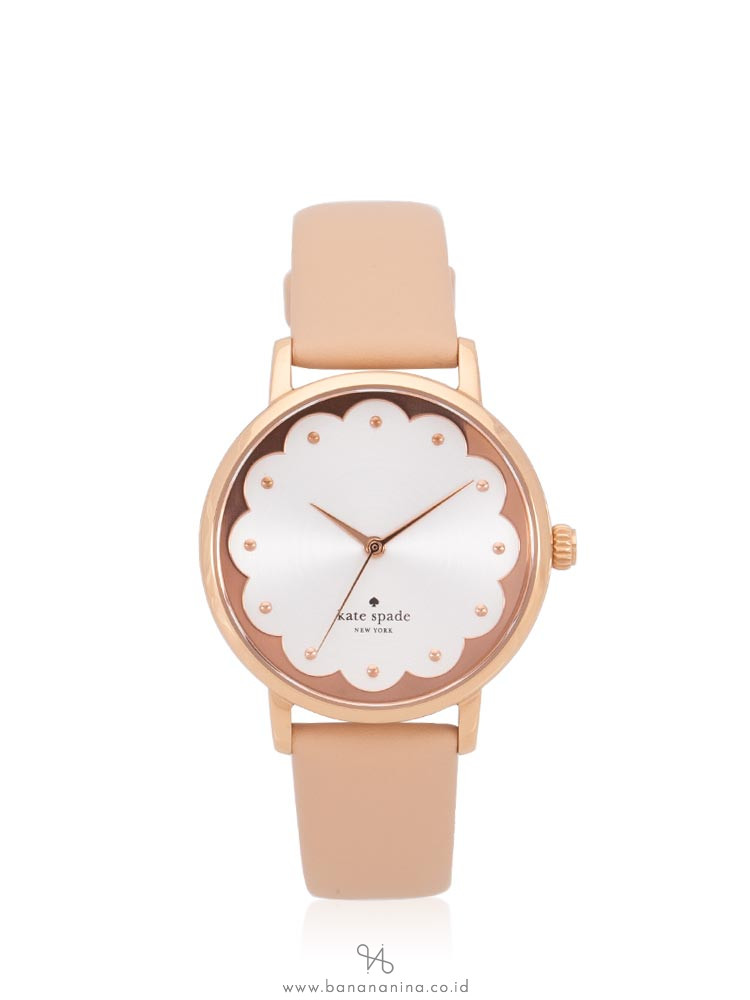 KATE SPADE KSW1472 Metro Scallop Leather Watch Nude