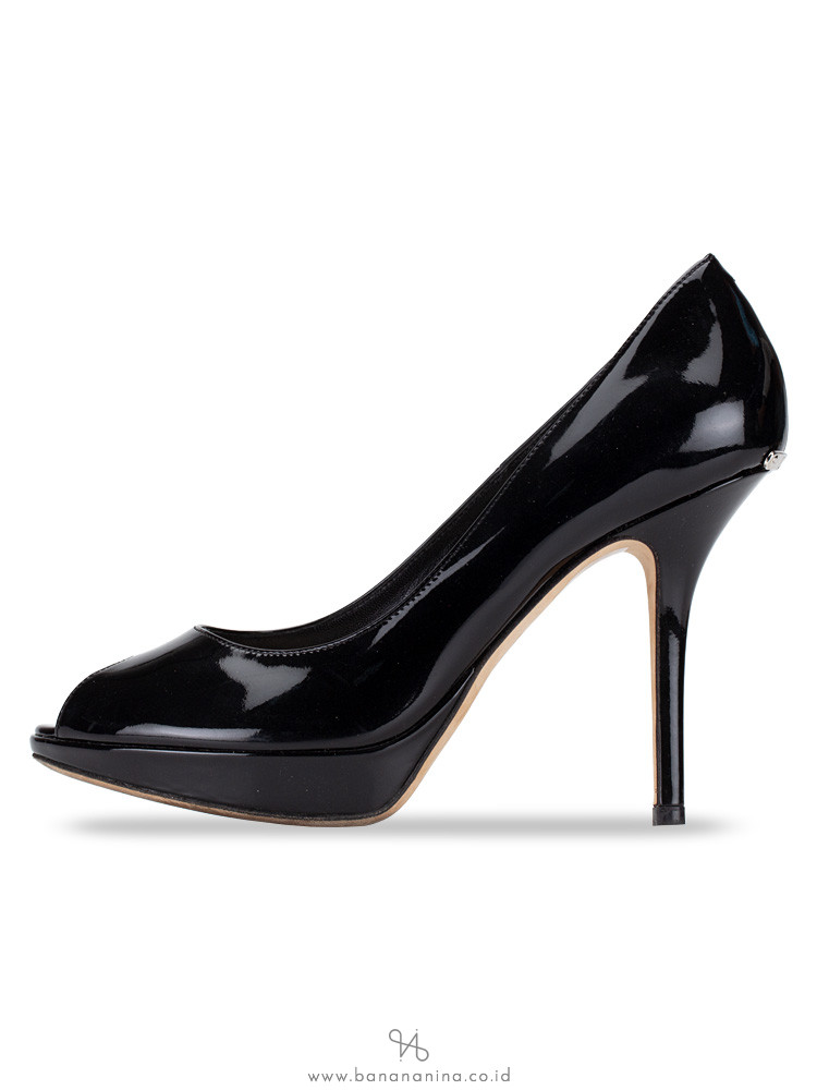 CHRISTIAN DIOR Miss Dior Patent Pump Noir Sz 38.5