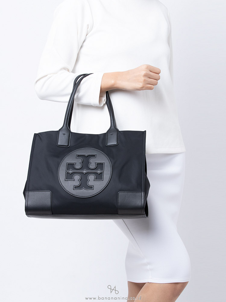 Tory burch ella shop mini tote black
