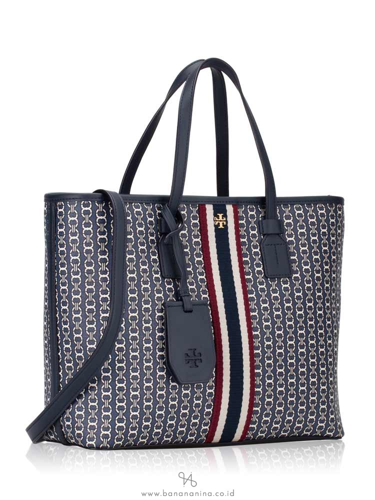tory burch gemini link tote navy