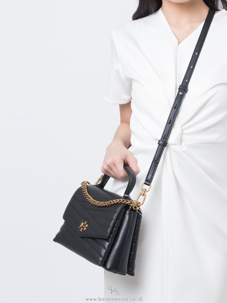 Kira chevron small top handle satchel 2025