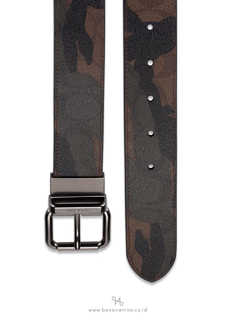 coach camo belt