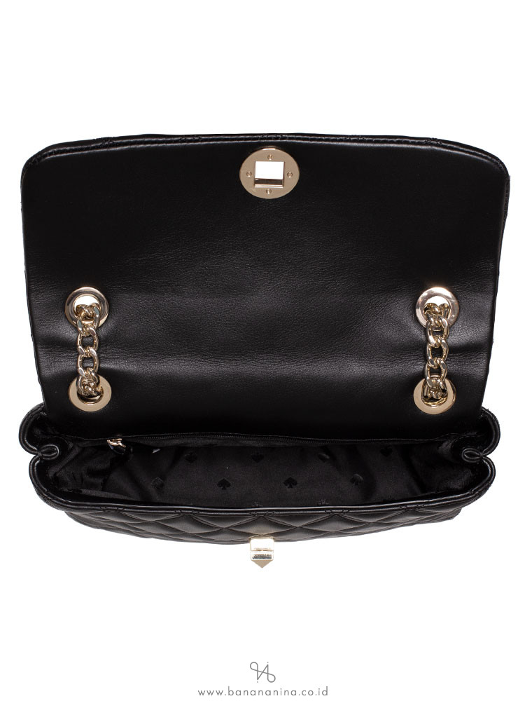 Kate Spade Natalia Medium Flap Shoulder Bag Black