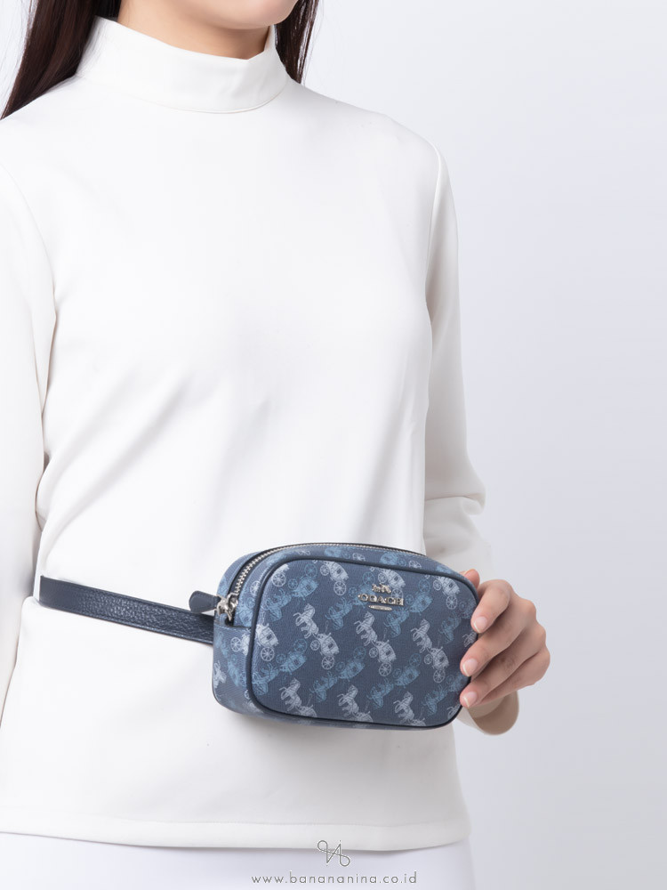 coach convertible belt bag with horse and carriage print