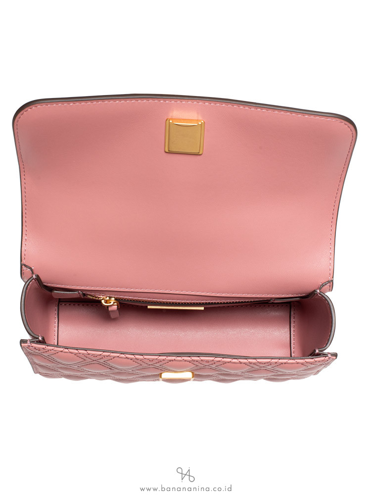 Tory Burch Fleming Small Convertible Shoulder Bag In Pink Magnolia