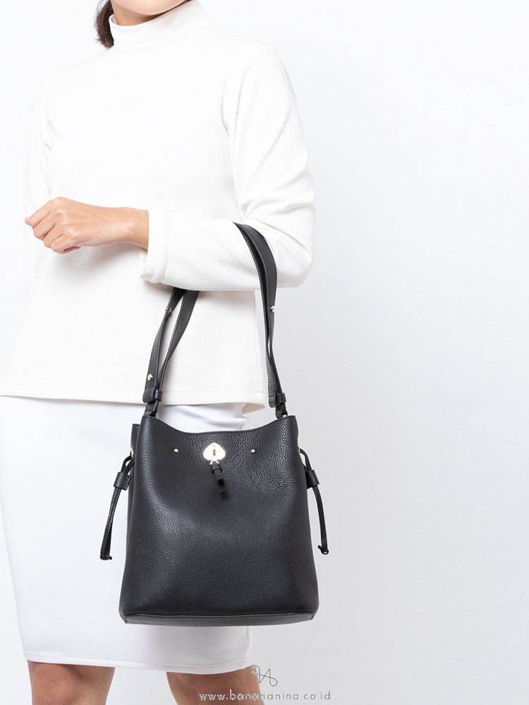 Kate Spade Marti Large Top Zip Tote Shoulder Bag Black Leather