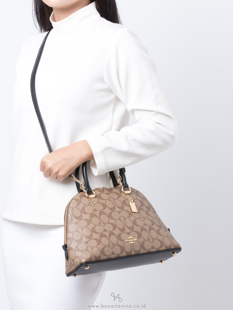 Coach katy satchel sales in signature canvas