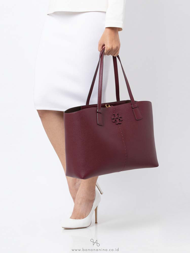 Mcgraw leather tote tory burch Clearance