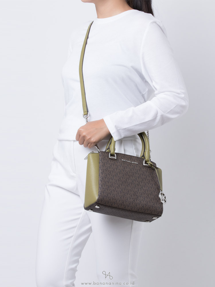 Maxine small logo satchel outlet