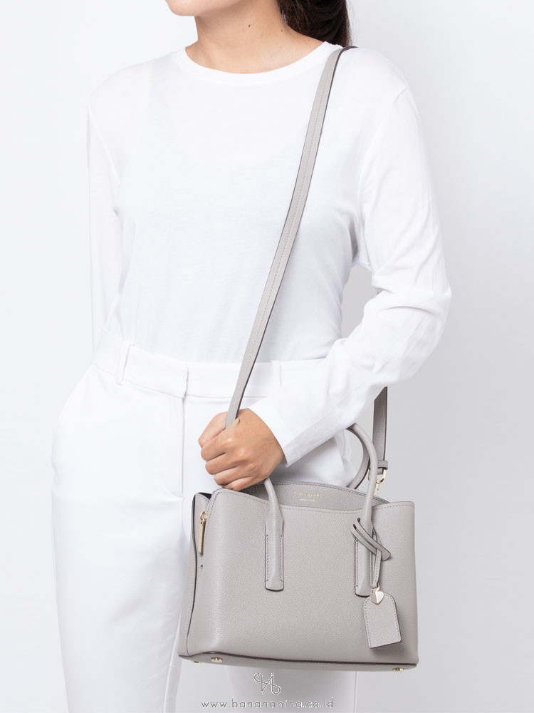 Kate spade margaux medium satchel black taupe online