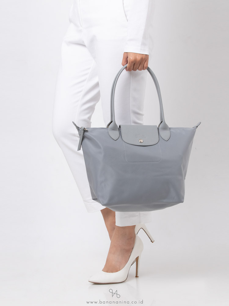 Longchamp cement shoulder sale bag