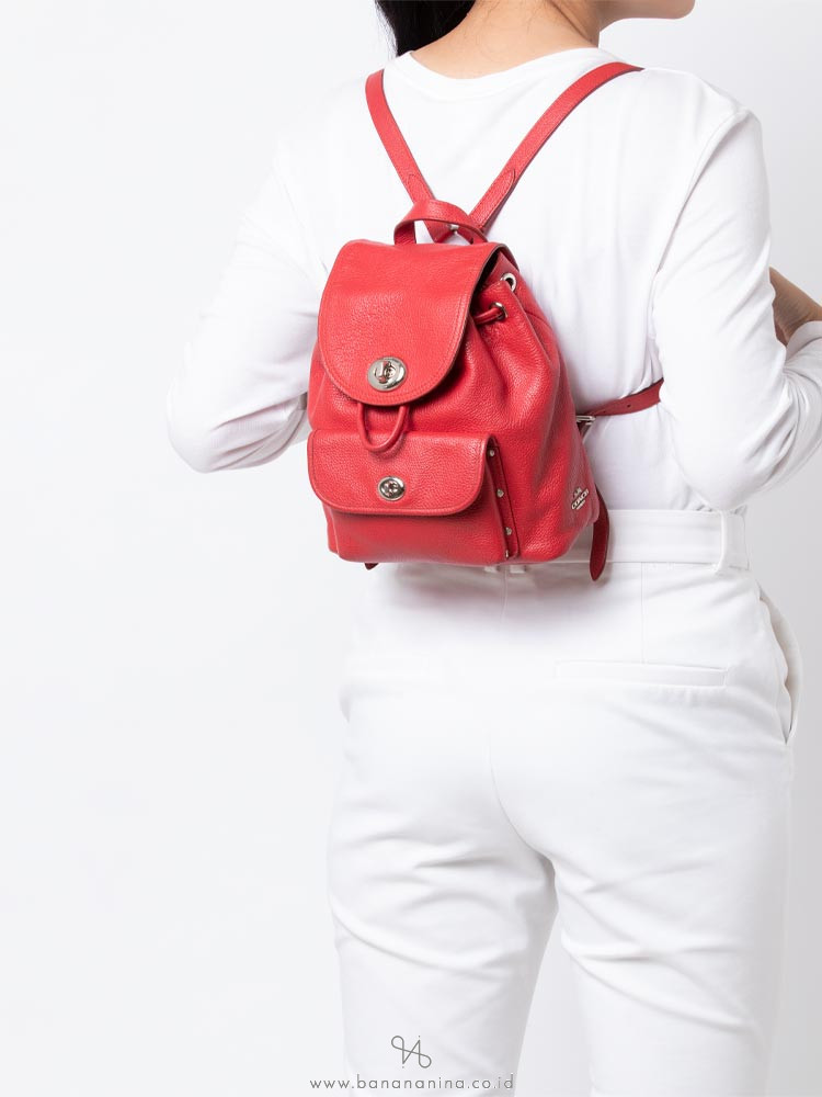 coach leather mini backpack