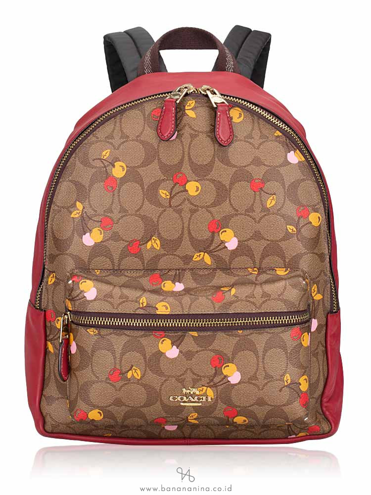 coach cherry backpack