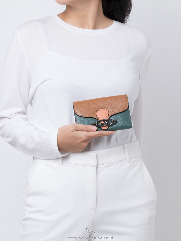 coach jade medium envelope wallet
