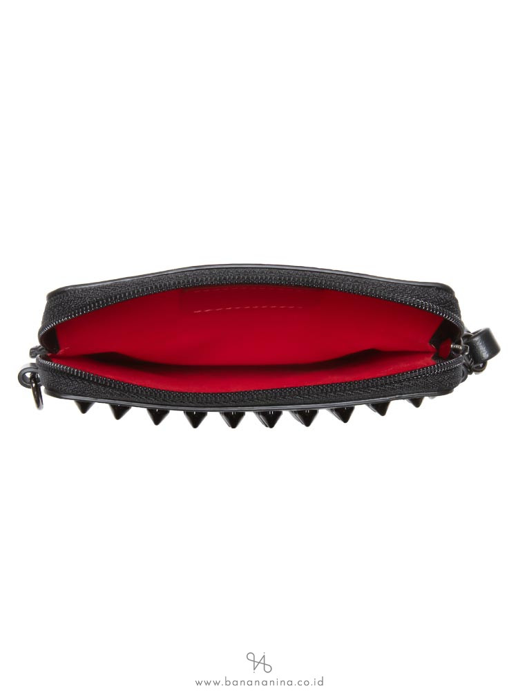 loubilab spiked leather crossbody bolsa