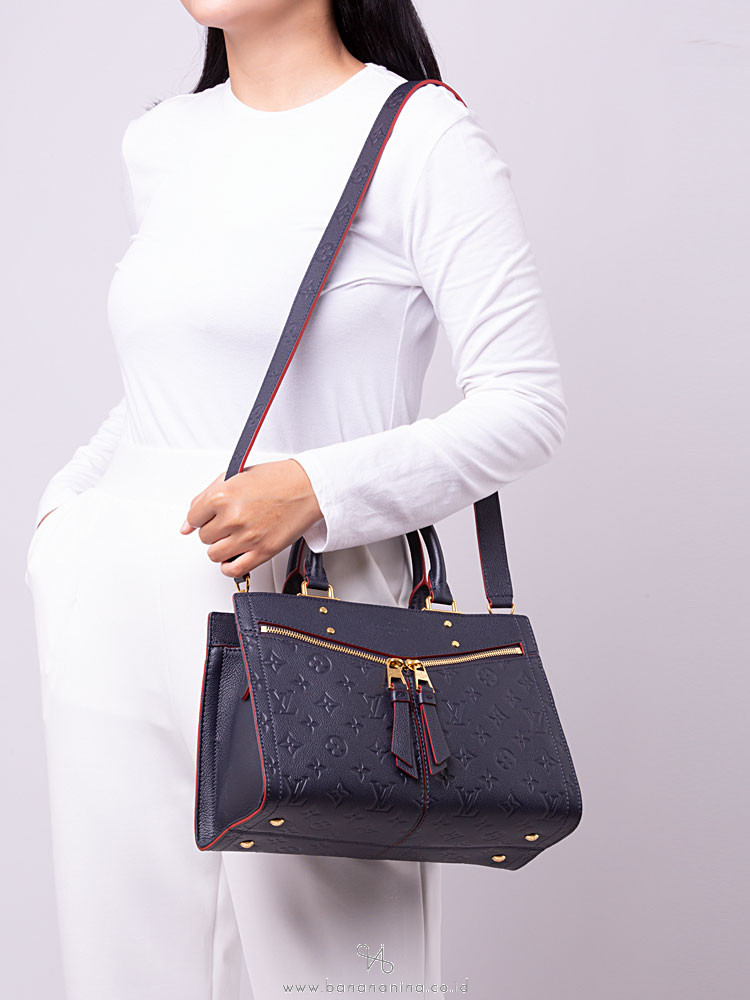 Louis Vuitton Monogram Empreinte Sully PM Marine Rouge