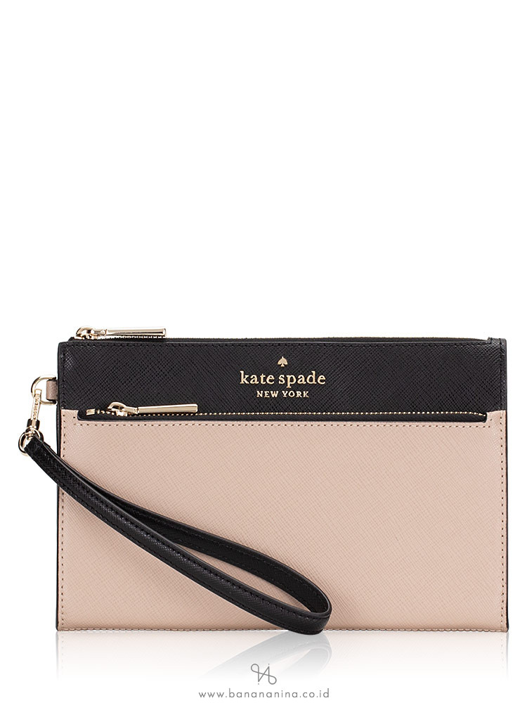  Kate Spade New York Leather Card Case Staci Lanyard Card Holder  Black : Clothing, Shoes & Jewelry