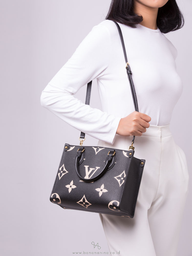 Louis Vuitton Monogram Empreinte Bicolor Onthego PM Noir