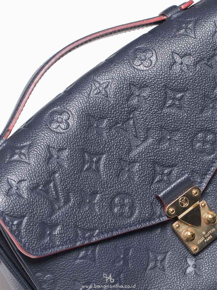Louis Vuitton Monogram Empreinte Pochette Metis Marine Rouge