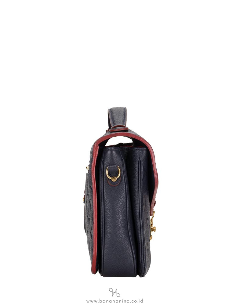 Louis Vuitton Monogram Empreinte Pochette Metis Marine Rouge