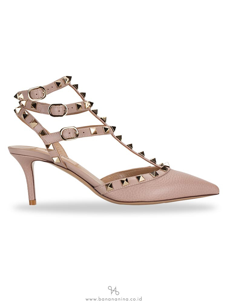 valentino rockstud mid heel pump