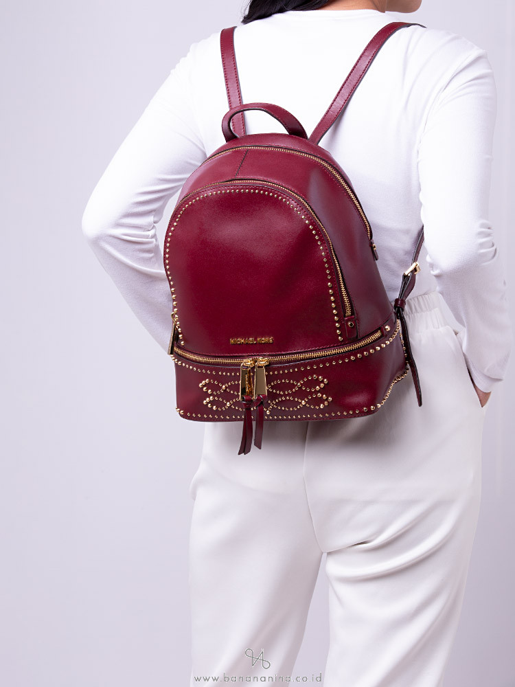 Michael kors rhea mini studded leather backpack clearance