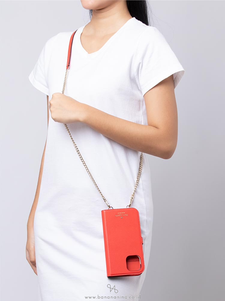 Kate Spade New York Staci Saffiano Leather Mini Camera Bag (Gazpacho) :  : Fashion