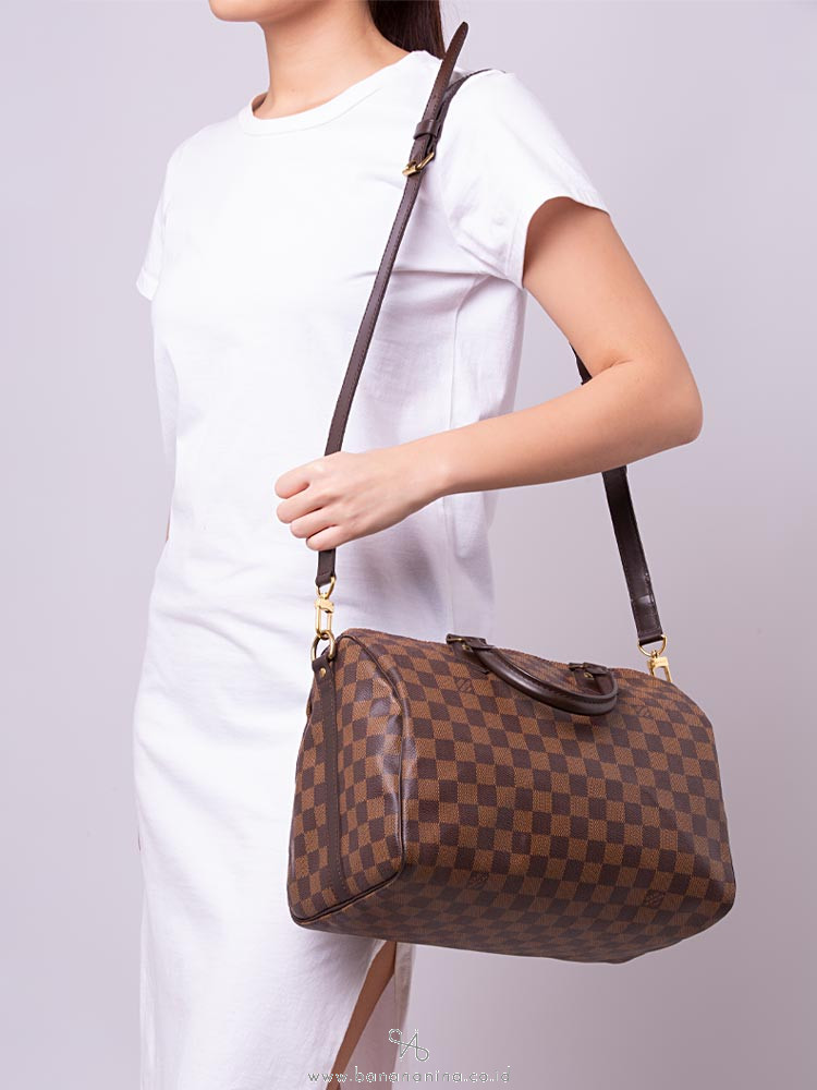 Louis Vuitton Damier Ebene Speedy 30 Bandouliere