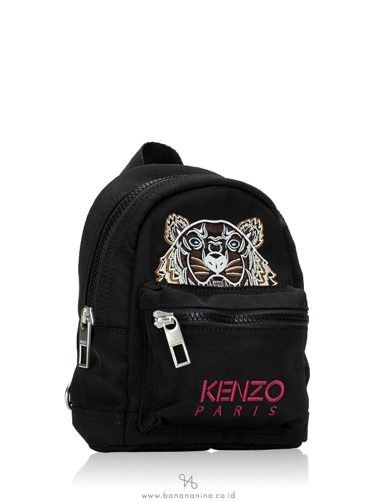 Kenzo Tiger Mini Canvas Backpack Black 