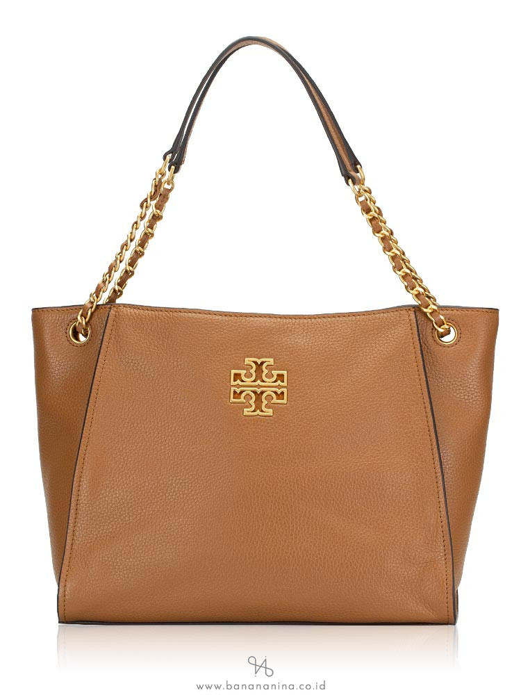 Tory Burch Britten Small Slouchy Tote Bark