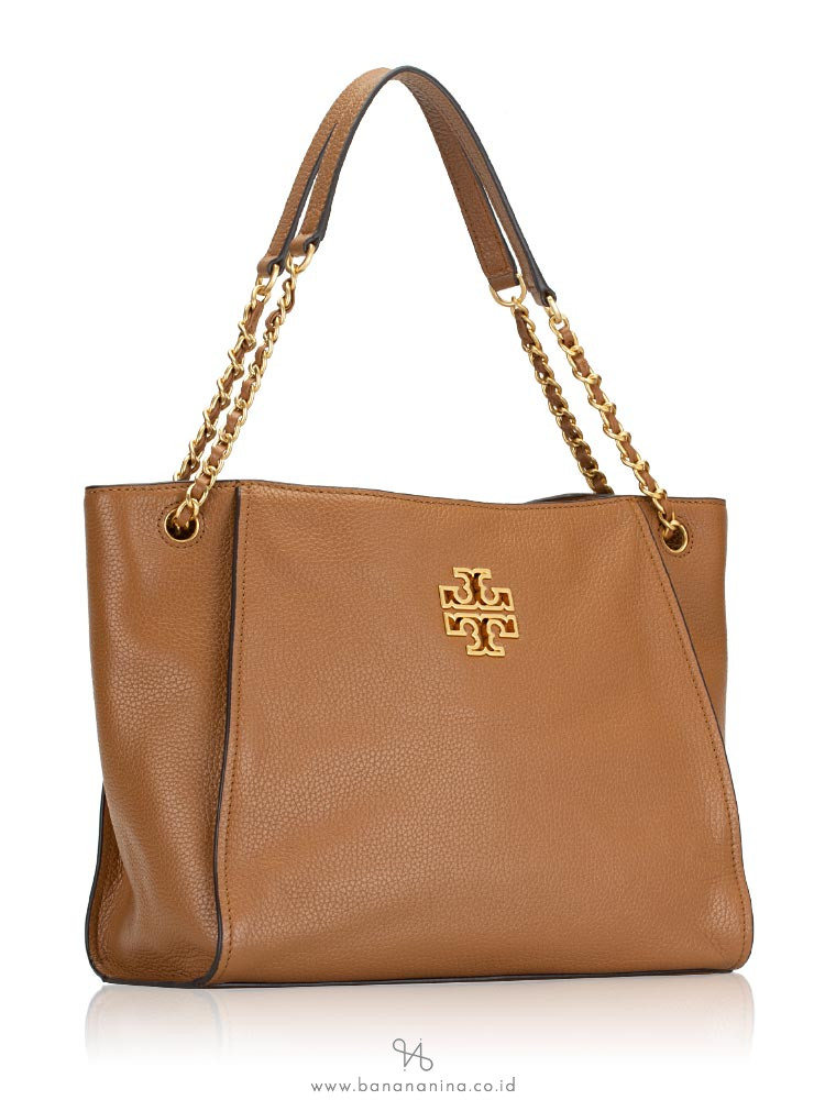 Tory Burch Britten Small Slouchy Tote Bark